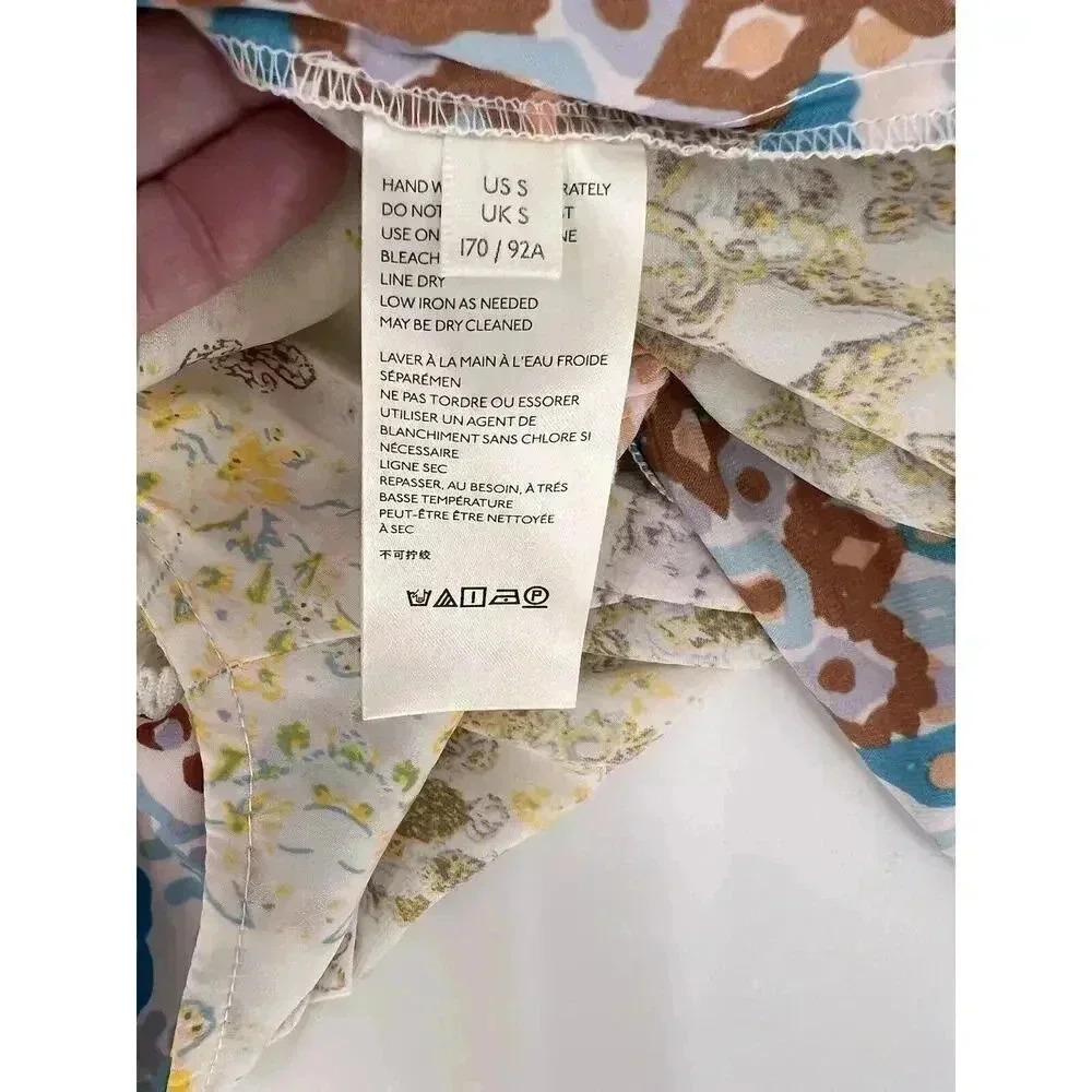 Free People “Bellini” Patchwork Adjustable Tank Oversized Small BOHO Festival EC - Picture 9 of 11